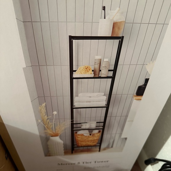 Studio 3B Mercer 5-Tier glass Tower in black 13.11